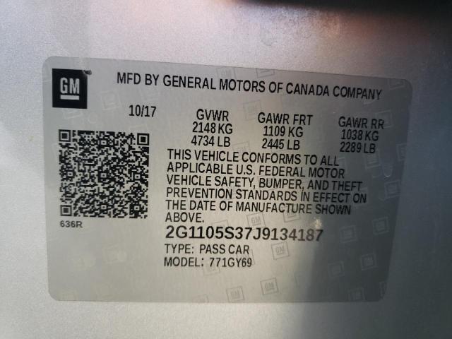 Photo 10 from auction – 2018 CHEVROLET IMPALA LT with VIN 2G1105S37J9134187