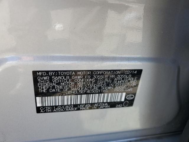 Photo 10 from auction – 2014 LEXUS LS 460 with VIN JTHCL5EF4E5021165