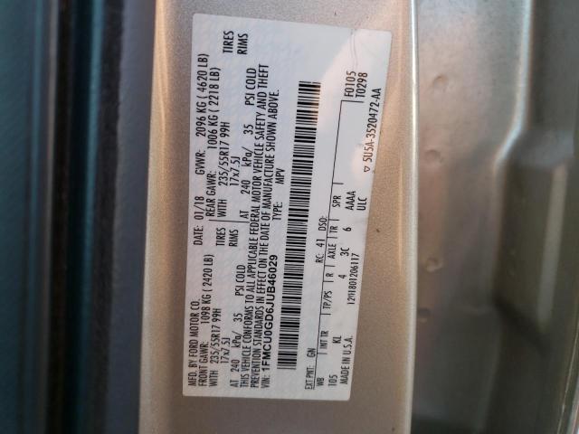 Photo 10 from auction – 2018 FORD ESCAPE SE with VIN 1FMCU0GD6JUB46029