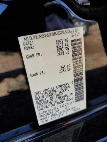 Photo 10 from auction – 2020 NISSAN ALTIMA SR with VIN 1N4BL4CV5LC207927
