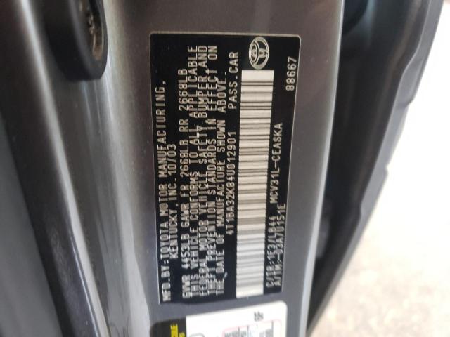 Photo 10 from auction – 2004 TOYOTA CAMRY SE with VIN 4T1BA32K84U012901
