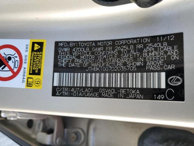 Photo 10 from auction – 2013 LEXUS ES 350 with VIN JTHBK1GG7D2035705