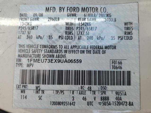 Photo 10 from auction – 2009 FORD EXPLORER X with VIN 1FMEU73EX9UA06559
