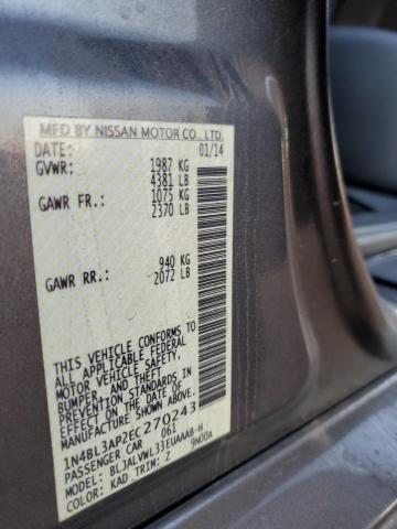 Photo 10 from auction – 2014 NISSAN ALTIMA 3.5 with VIN 1N4BL3AP2EC270243