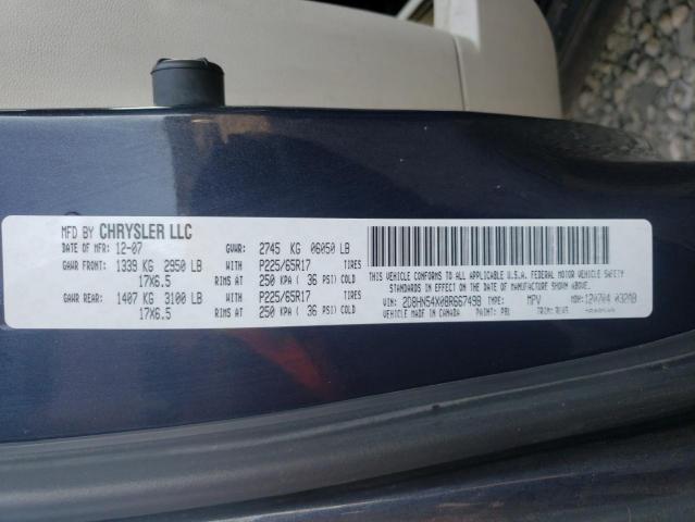 Photo 10 from auction – 2008 DODGE GRAND CARA with VIN 2D8HN54X08R667498