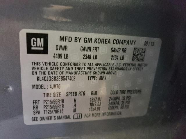 Photo 10 from auction – 2014 BUICK ENCORE with VIN KL4CJGSB3EB547402