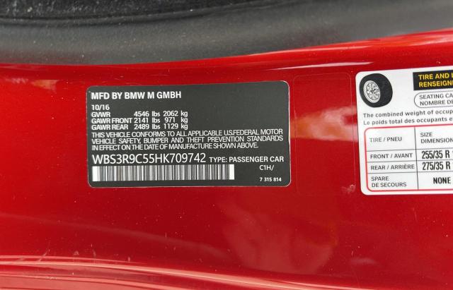 Photo 10 from auction – 2017 BMW M4 with VIN WBS3R9C55HK709742