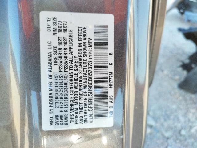 Photo 10 from auction – 2012 HONDA ODYSSEY TO with VIN 5FNRL5H98CB057373