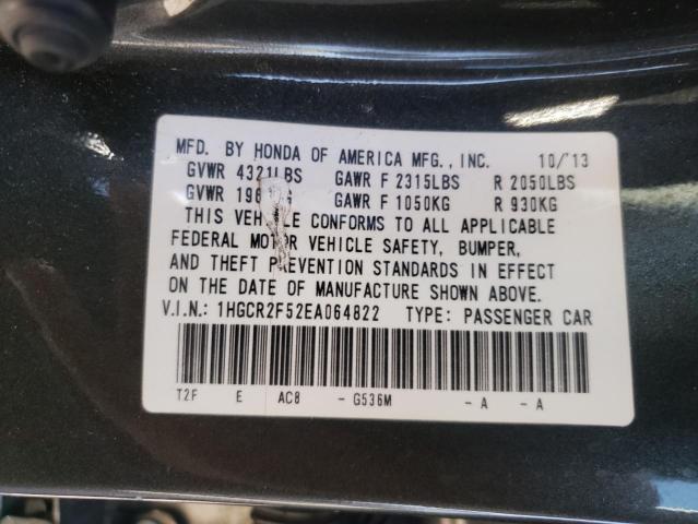 Photo 10 from auction – 2014 HONDA ACCORD SPO with VIN 1HGCR2F52EA064822