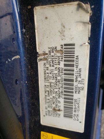 Photo 10 from auction – 2003 TOYOTA PRIUS with VIN JT2BK18U230071892