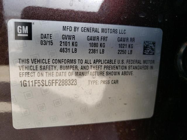 Photo 10 from auction – 2015 CHEVROLET MALIBU LTZ with VIN 1G11F5SL6FF288323