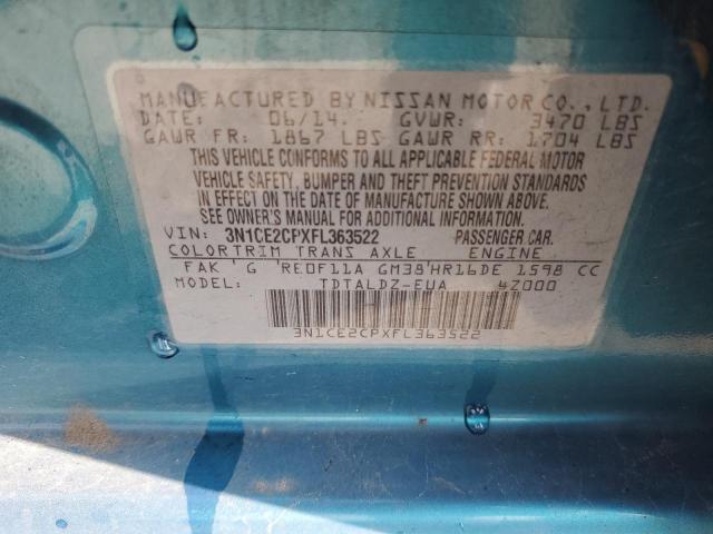 Photo 10 from auction – 2015 NISSAN VERSA NOTE with VIN 3N1CE2CPXFL363522