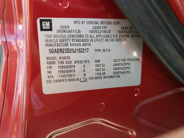 Photo 10 from auction – 2009 BUICK ENCLAVE CX with VIN 5GAER23D29J182217