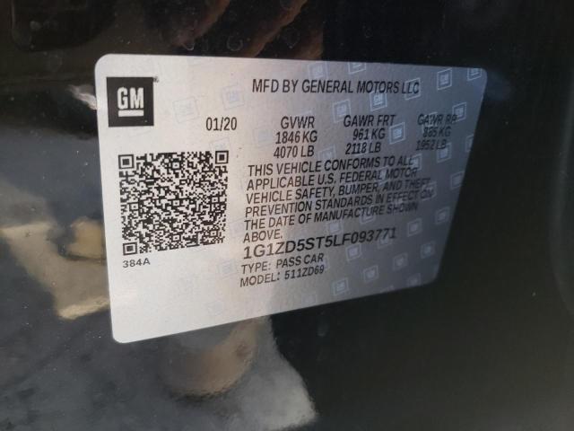 Photo 10 from auction – 2020 CHEVROLET MALIBU LT with VIN 1G1ZD5ST5LF093771