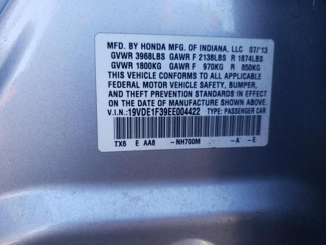 Photo 10 from auction – 2014 ACURA ILX 20 with VIN 19VDE1F39EE004422