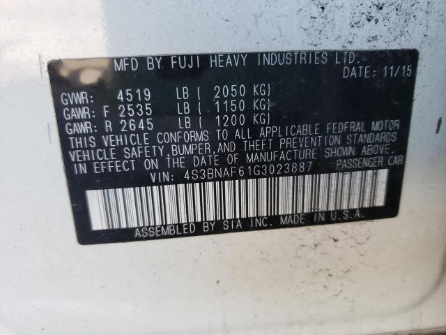 Photo 10 from auction – 2016 SUBARU LEGACY 2.5 with VIN 4S3BNAF61G3023887