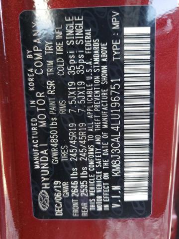 Photo 10 from auction – 2020 HYUNDAI TUCSON LIM with VIN KM8J3CAL4LU196751