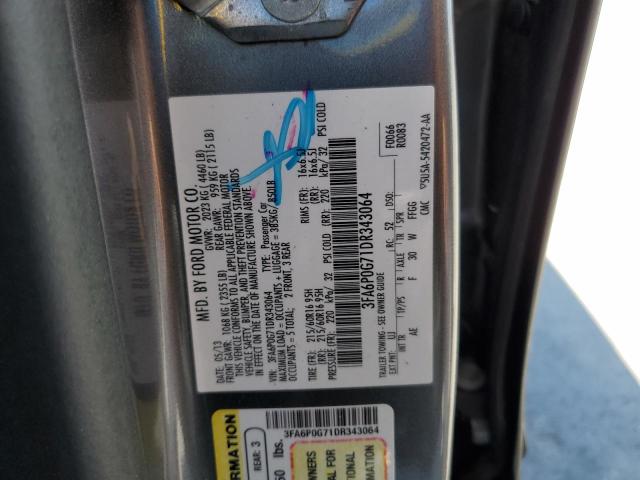 Photo 10 from auction – 2013 FORD FUSION S with VIN 3FA6P0G71DR343064