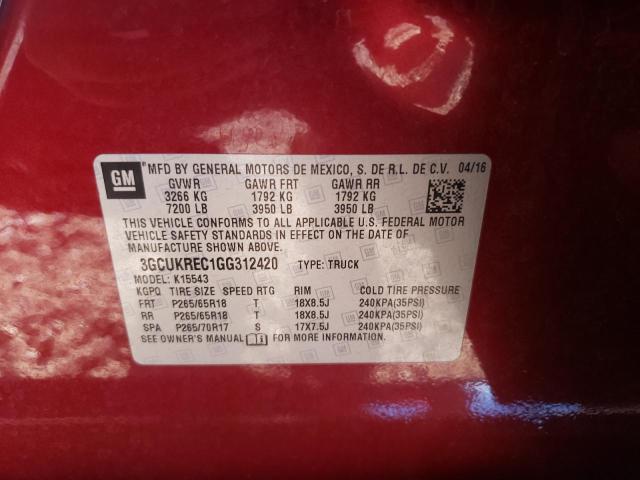Photo 10 from auction – 2016 CHEVROLET SILVERADO with VIN 3GCUKREC1GG312420