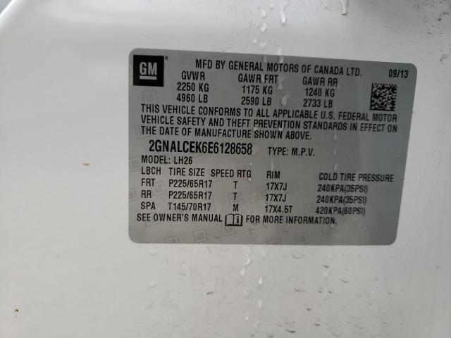 Photo 10 from auction – 2014 CHEVROLET EQUINOX LT with VIN 2GNALCEK6E6128658