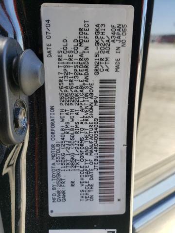Photo 10 from auction – 2004 TOYOTA 4RUNNER SR with VIN JTEBU14R040054069