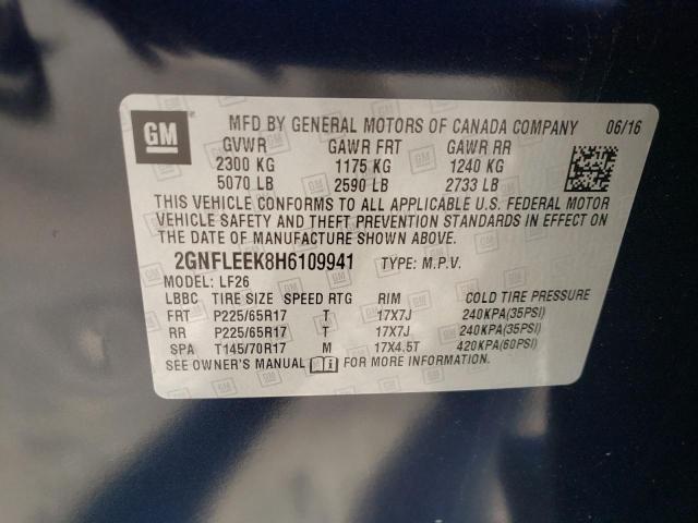 Photo 10 from auction – 2017 CHEVROLET EQUINOX LS with VIN 2GNFLEEK8H6109941