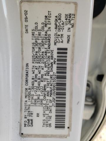 Photo 10 from auction – 2003 LEXUS RX 300 with VIN JTJGF10U930153127