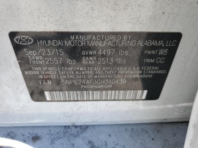 Photo 10 from auction – 2016 HYUNDAI SONATA SE with VIN 5NPE24AF3GH310439
