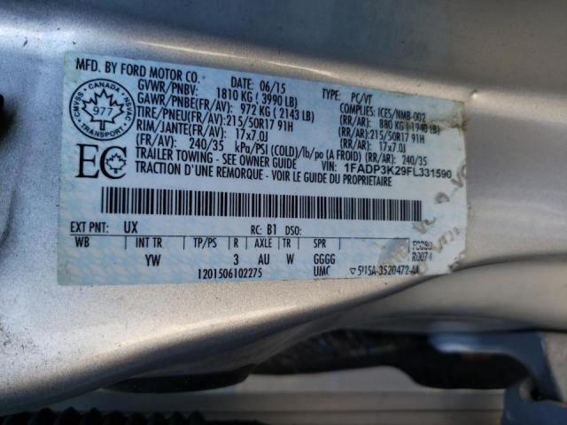 Photo 10 from auction – 2015 FORD FOCUS SE with VIN 1FADP3K29FL331590
