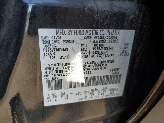 Photo 10 from auction – 2001 FORD ESCAPE XLS with VIN 1FMYU02151KA64954