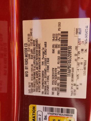 Photo 10 from auction – 2016 FORD MUSTANG GT with VIN 1FA6P8CFXG5208930