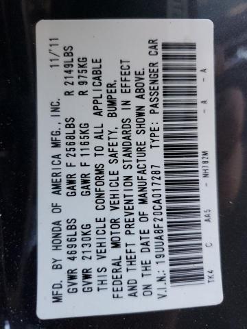صورة رقم 10 من المزاد - 2012 ACURA TL مع VIN 19UUA8F20CA017287