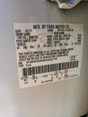 Photo 10 from auction – 2011 FORD EXPLORER X with VIN 1FMHK8D86BGA52119