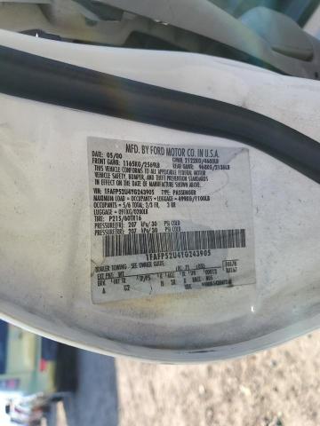Photo 10 from auction – 2000 FORD TAURUS LX with VIN 1FAFP52U4YG243905