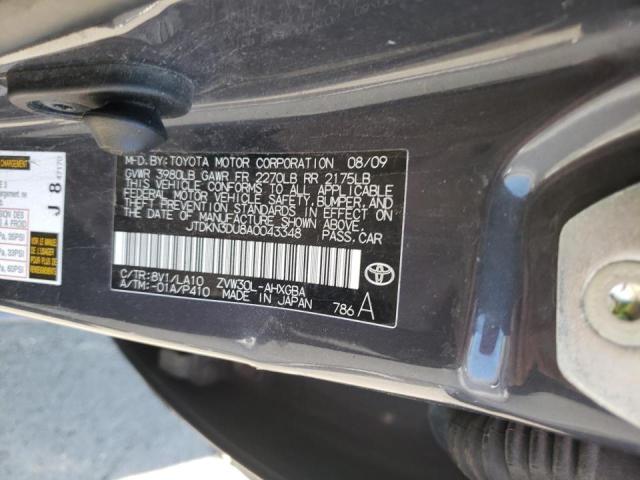 Photo 10 from auction – 2010 TOYOTA PRIUS with VIN JTDKN3DU8A0043348
