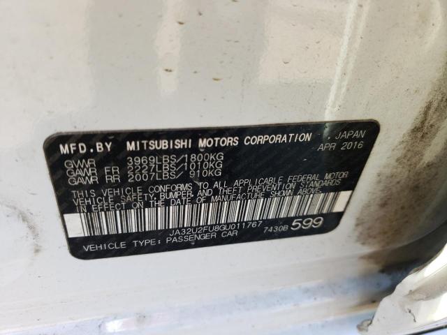 Photo 10 from auction – 2016 MITSUBISHI LANCER ES with VIN JA32U2FU8GU011767