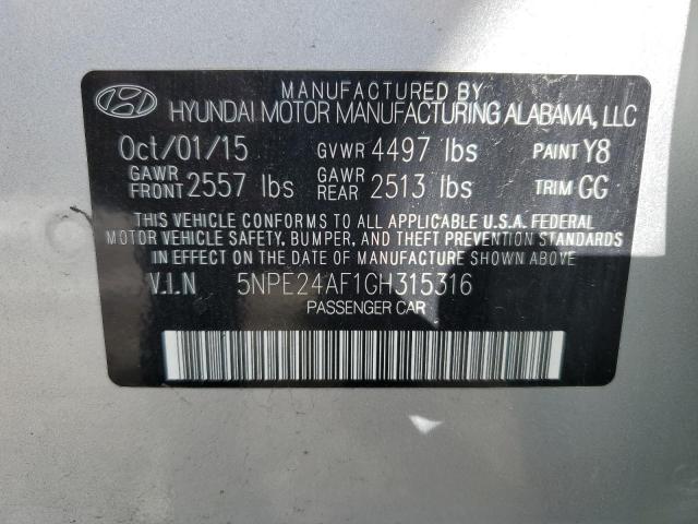 Photo 10 from auction – 2016 HYUNDAI SONATA SE with VIN 5NPE24AF1GH315316