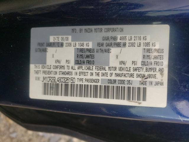 Photo 10 from auction – 2008 MAZDA 5 with VIN JM1CR29L480326150
