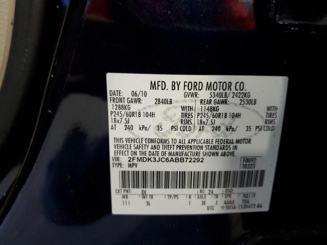 Photo 10 from auction – 2010 FORD EDGE SEL with VIN 2FMDK3JC6ABB72292