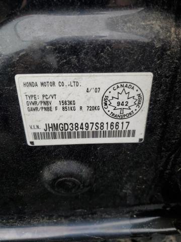Photo 10 from auction – 2007 HONDA FIT with VIN JHMGD38497S816617