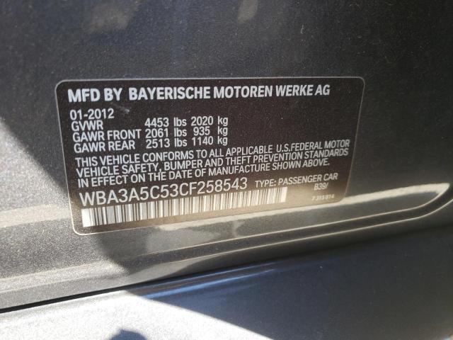 Photo 10 from auction – 2012 BMW 328 I with VIN WBA3A5C53CF258543
