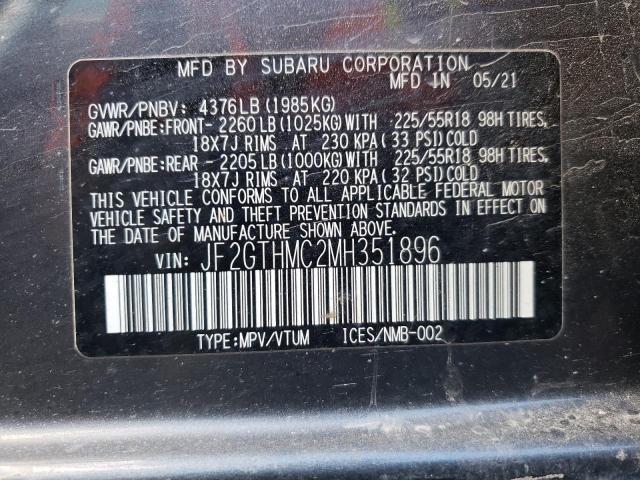 Photo 10 from auction – 2021 SUBARU CROSSTREK with VIN JF2GTHMC2MH351896