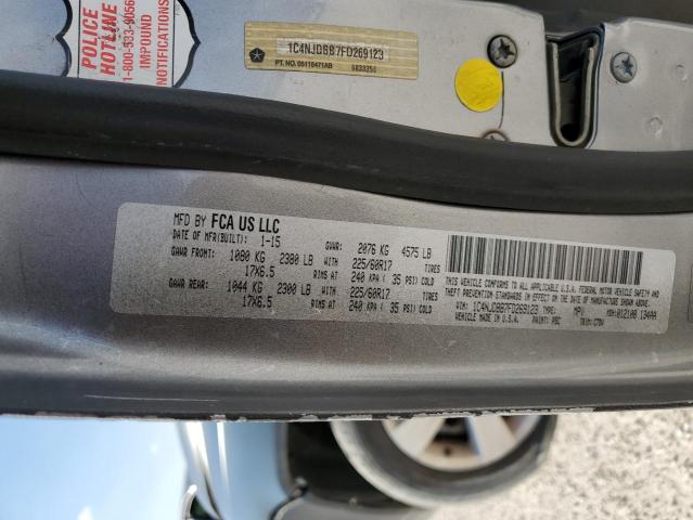 Photo 10 from auction – 2015 JEEP COMPASS SP with VIN 1C4NJDBB7FD269123