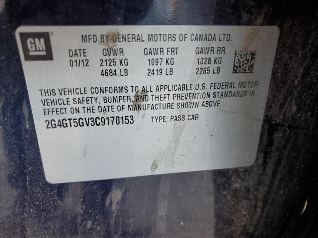 Photo 10 from auction – 2012 BUICK REGAL PREM with VIN 2G4GT5GV3C9170153