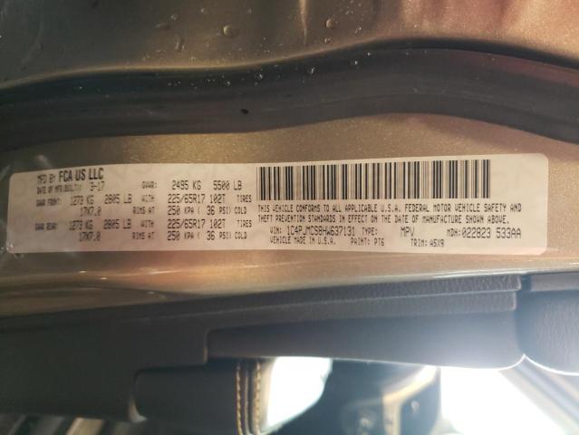 Photo 10 from auction – 2017 JEEP CHEROKEE L with VIN 1C4PJMCS8HW637131