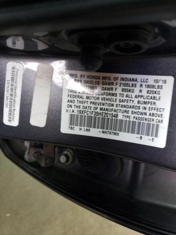 Photo 10 from auction – 2017 HONDA CIVIC EX with VIN 19XFC1F35HE201548