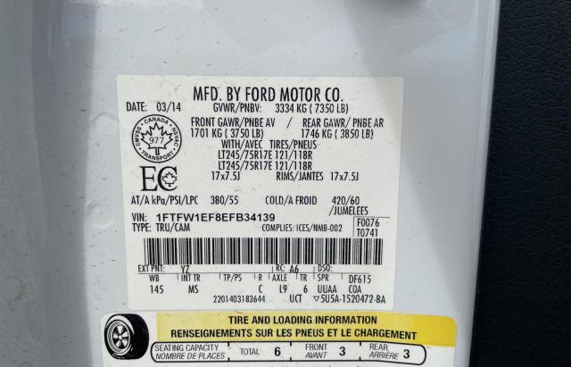Photo 10 from auction – 2014 FORD F150 SUPER with VIN 1FTFW1EF8EFB34139