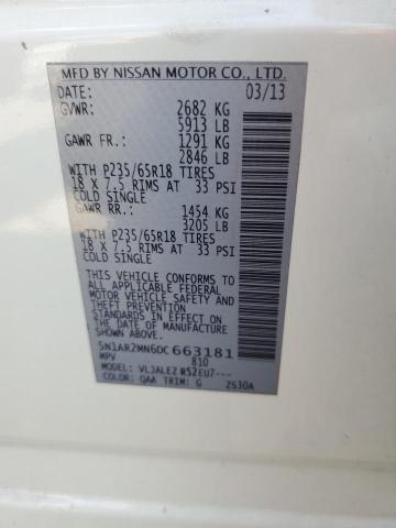 Photo 10 from auction – 2013 NISSAN PATHFINDER with VIN 5N1AR2MN6DC663181