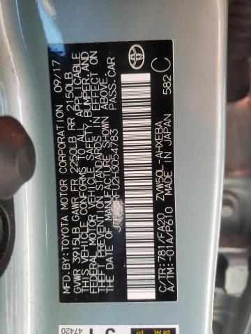 Photo 10 from auction – 2017 TOYOTA PRIUS with VIN JTDKBRFU2H3054783