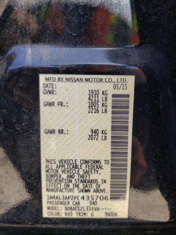 Photo 10 from auction – 2015 NISSAN ALTIMA 2.5 with VIN 1N4AL3AP2FC435706